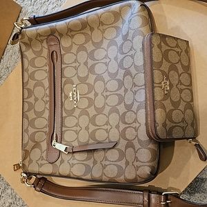 Coach crossbody and wallet set